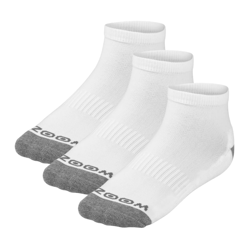 Zoom Ankelsokker Dame Hvit 3 Pack