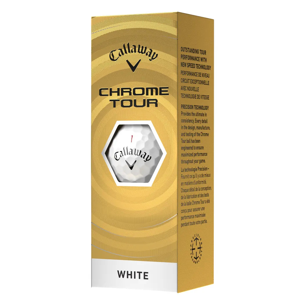 Callaway Chrome Tour Golfball Hvit