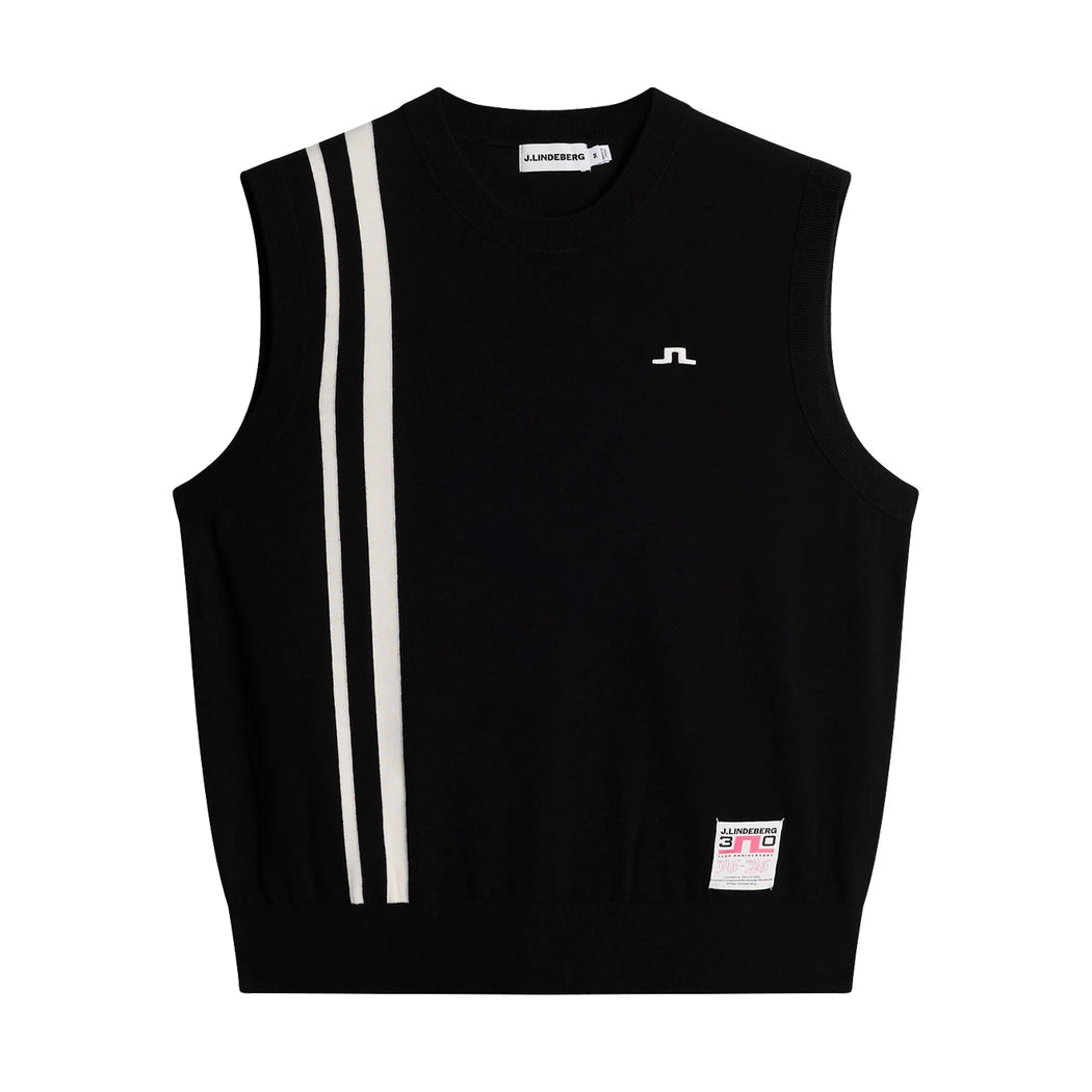 J.Lindeberg 30Y Wallis Knit Vest Herre Sort