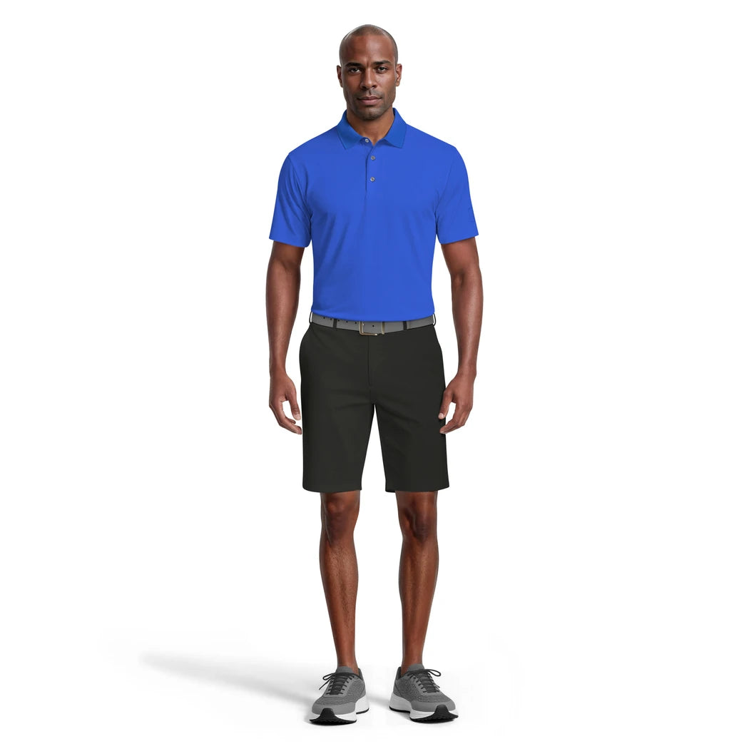 PGA Tour Airflux Solid Performance Pique Herre Blå