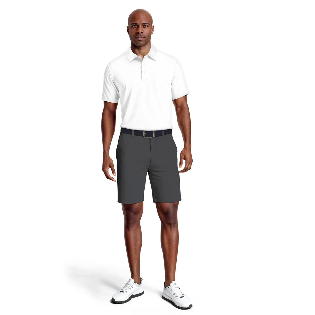 PGA Tour Airflux Solid Performance Pique Herre Hvit