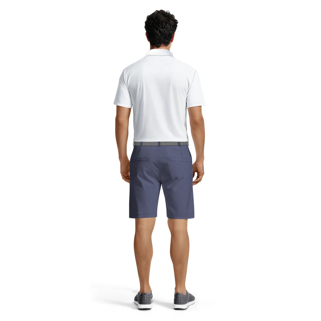 PGA Tour Linear Geo Print Shorts Herre Navy