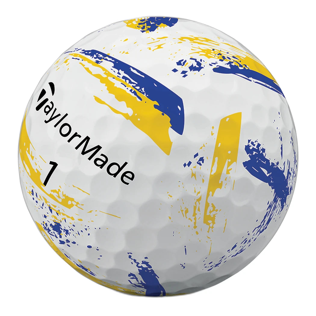 TaylorMade SpeedSoft Ink Golfball Gul/Blå