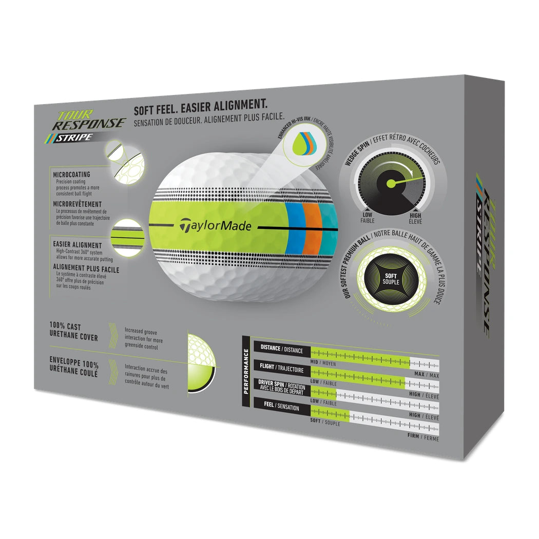 TaylorMade Tour Response Stripe Golfball Multi