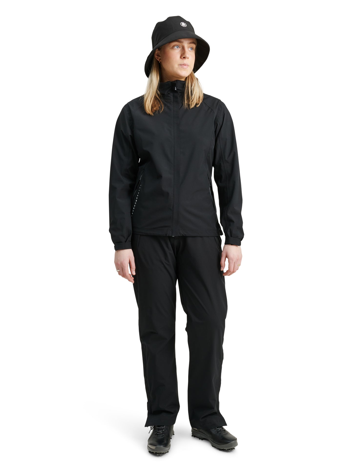 Abacus Links Stretch Regnjakke Dame Sort