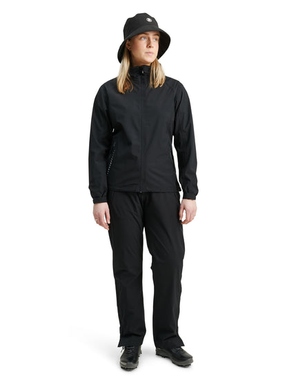 Abacus Links Stretch Regnjakke Dame Sort