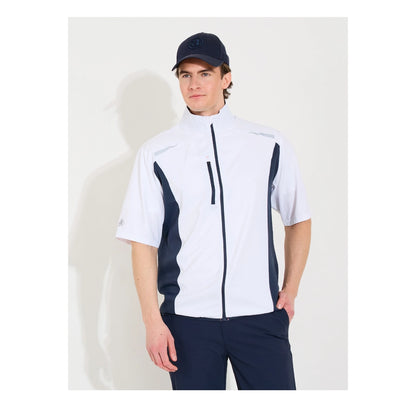 Abacus Lanark Stretch Vindskjorte Herre Hvit/Navy