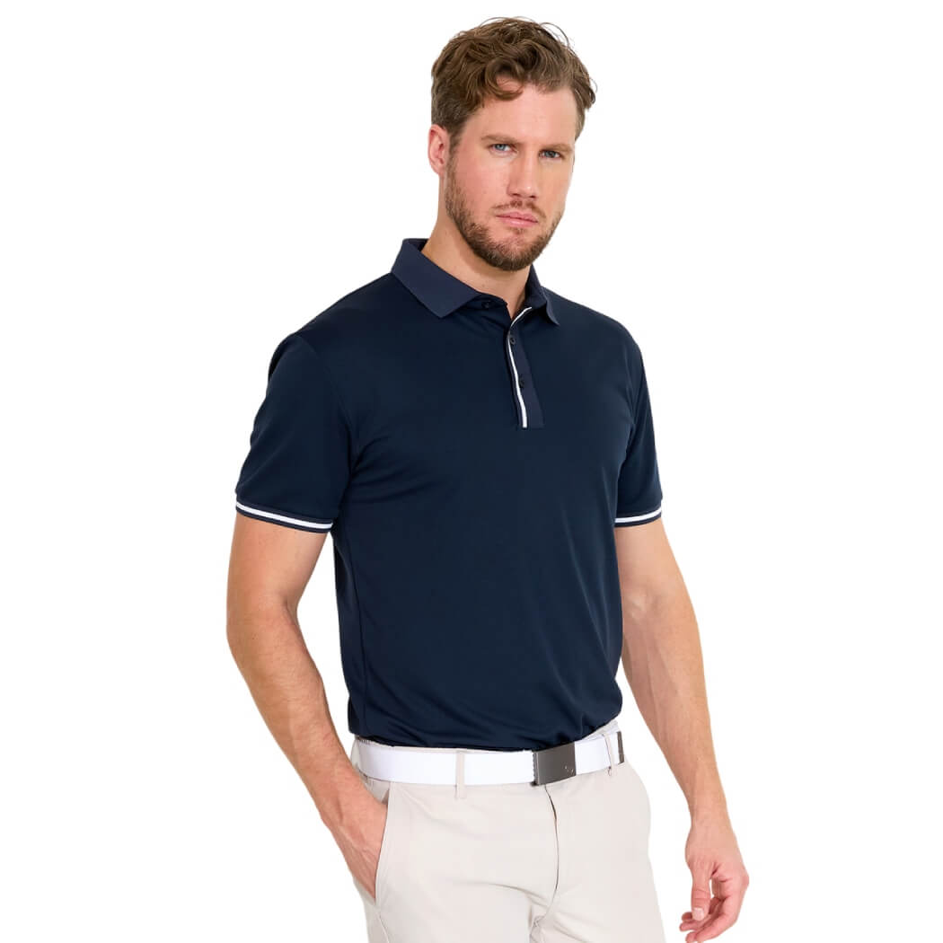 Abacus Pikewood DryCool Pique Herre Navy
