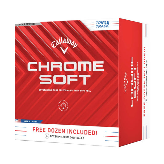 Callaway Chrome Soft Triple Track Brick Golfball Hvit