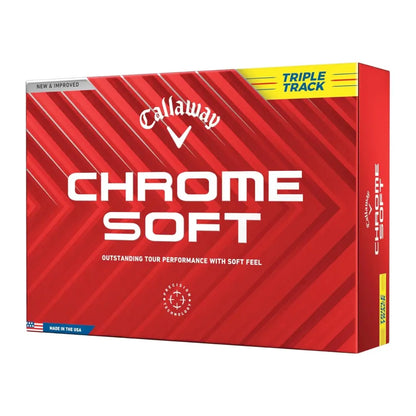 Callaway Chrome Soft Triple Track Golfball Gul