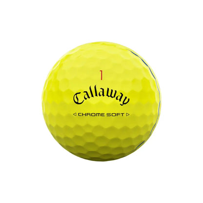 Callaway Chrome Soft Triple Track Golfball Gul