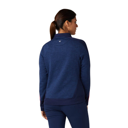 Callaway Heathered Fleece Genser Dame Navy