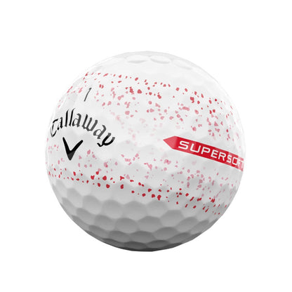 Callaway Supersoft Splatter Golfball Rød