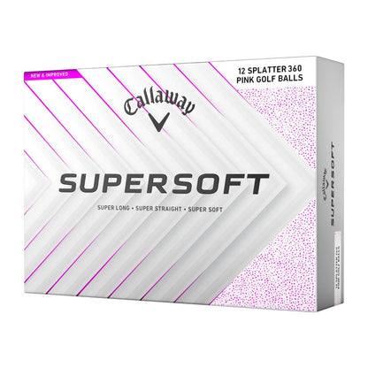 Callaway Supersoft Splatter Golfball Rosa