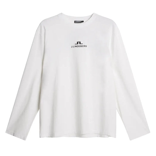 J.Lindeberg Cale Logo Longsleeve T-Skjorte Herre Hvit