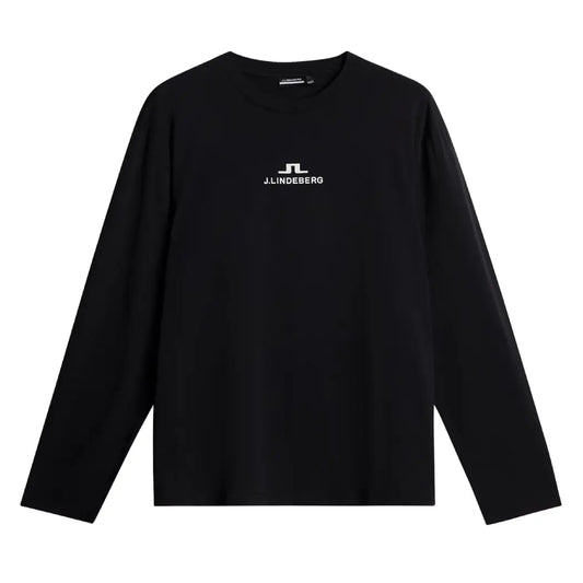 J.Lindeberg Cale Logo Longsleeve T-Skjorte Herre Sort
