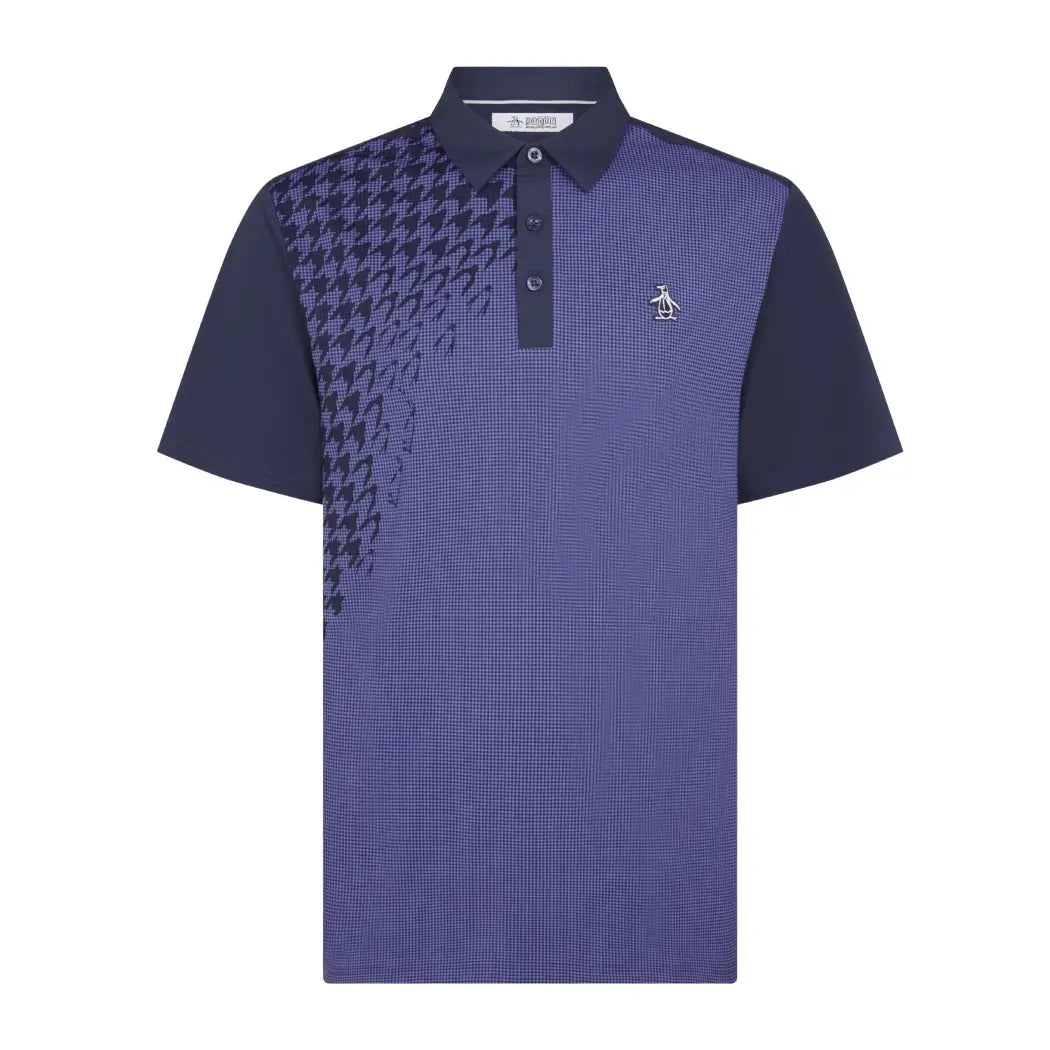 Original Penguin Asymmetrical Gingham Pique Herre Navy