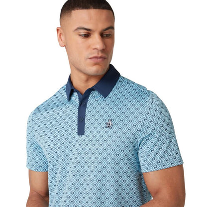 Original Penguin Bohemian Jacquard Pique Herre Navy