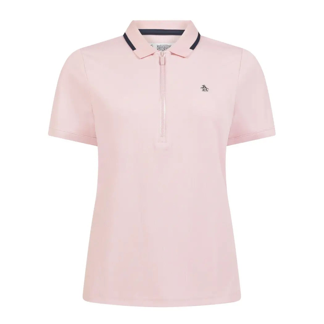 Original Penguin Ribbed Pique Dame Rosa