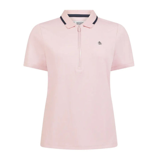Original Penguin Ribbed Pique Dame Rosa