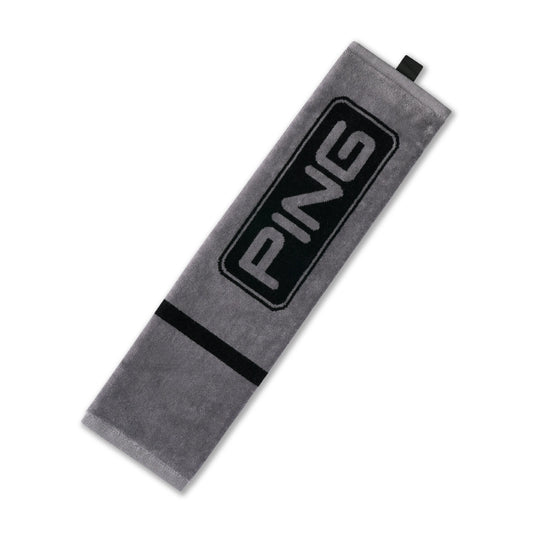 Ping Tri-Fold Håndkle Grå/Sort