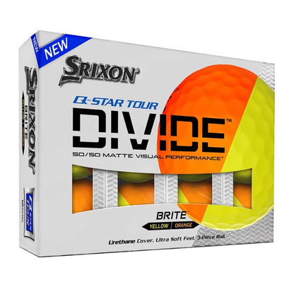 Srixon Q-Star Tour Divide Golfball Gul/Rød