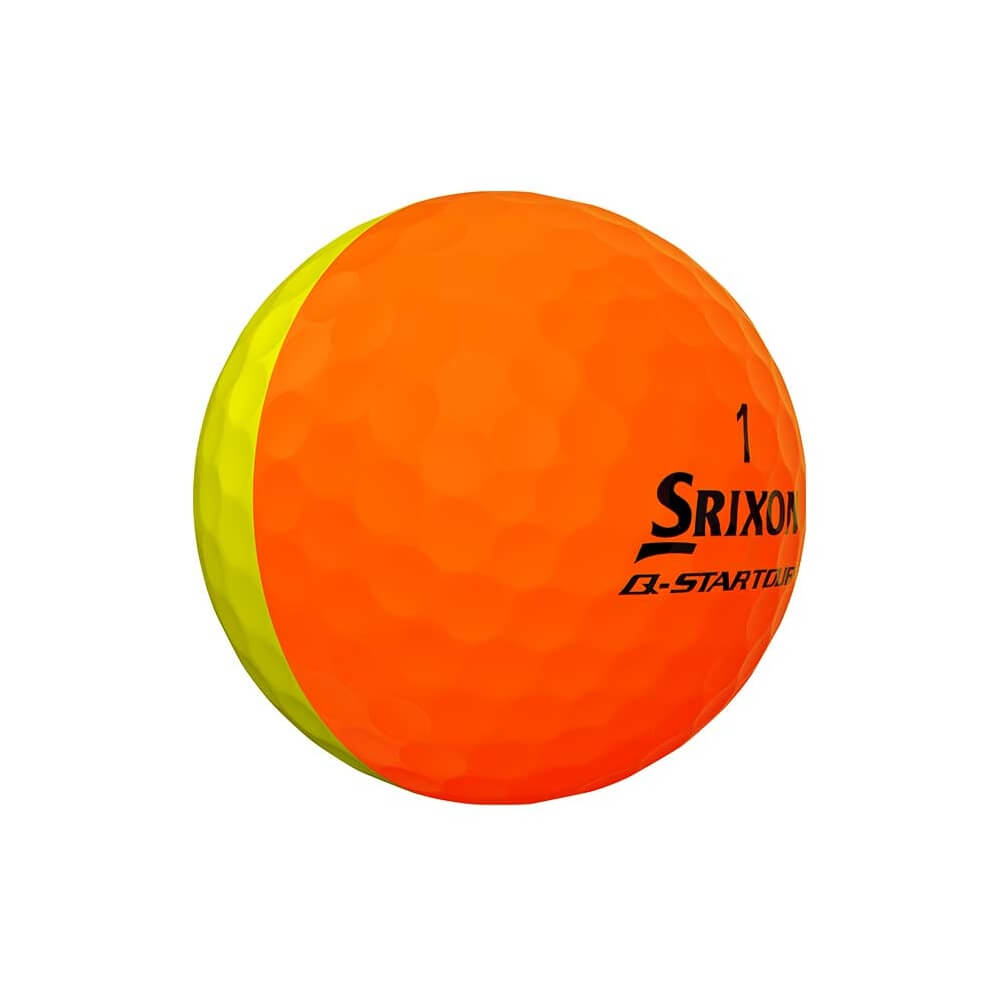 Srixon Q-Star Tour Divide Golfball Gul/Rød