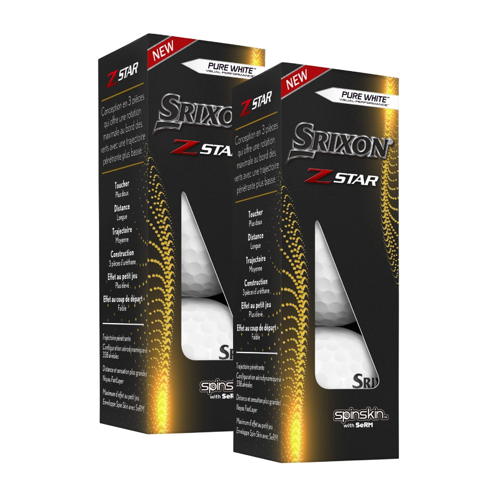 Srixon Z-Star Golfball 6-Pack Hvit