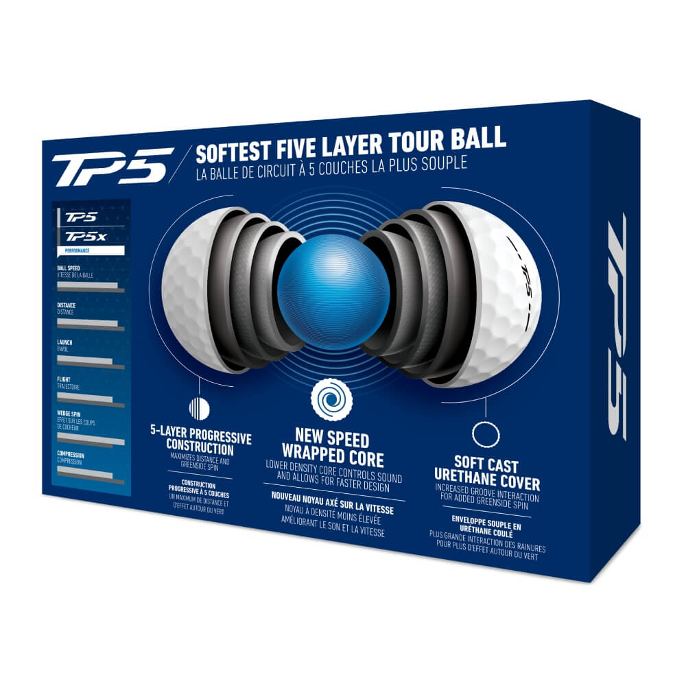 TaylorMade TP5 Golfball Hvit