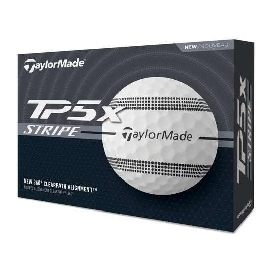 TaylorMade TP5x Stripe Golfball Hvit