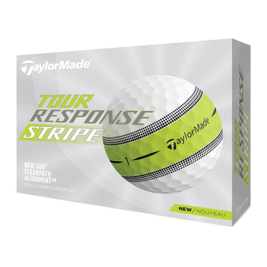TaylorMade Tour Response Stripe Golfball Gul