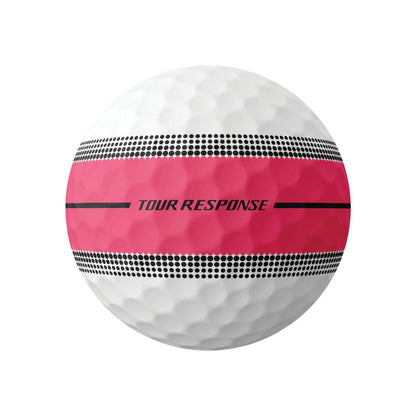 TayorMade Tour Response Stripe Golfball Hvit/Rosa