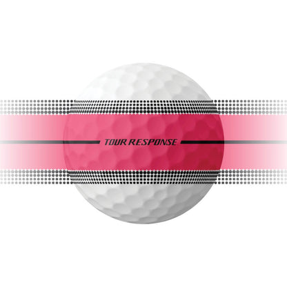 TayorMade Tour Response Stripe Golfball Hvit/Rosa