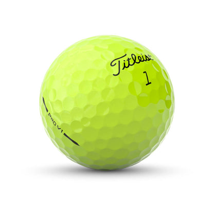 Titleist Pro V1 Golfball Gul