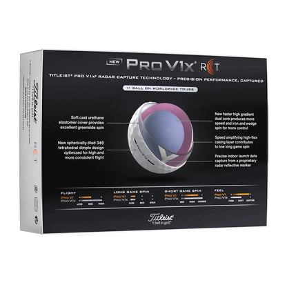 Titleist Pro V1x RCT Golfball Hvit