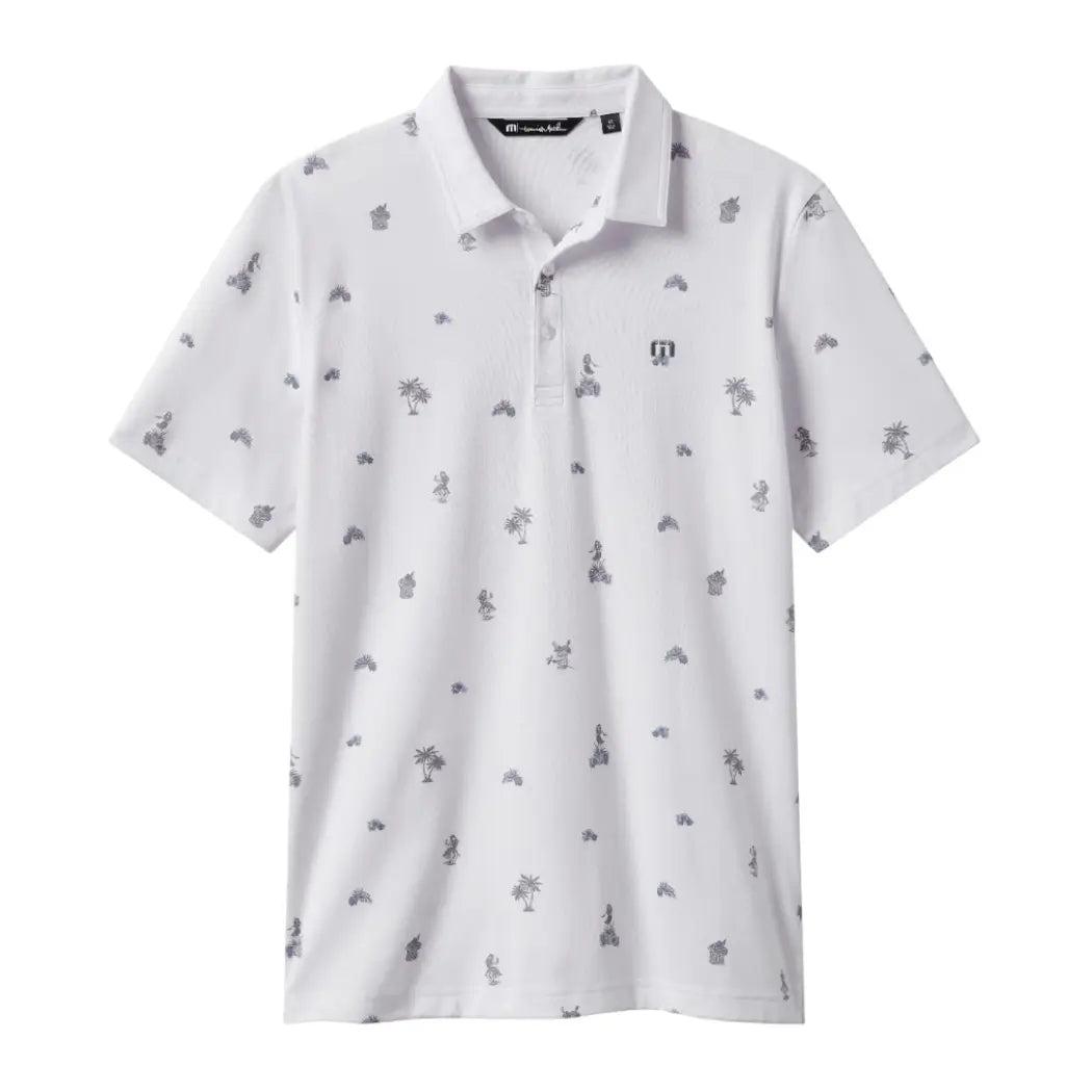 Travis Mathew Around The Island Pique Herre Hvit