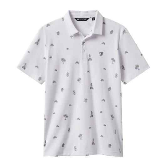 Travis Mathew Around The Island Pique Herre Hvit