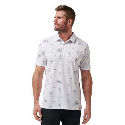 Travis Mathew Lost City Pique Herre Hvit