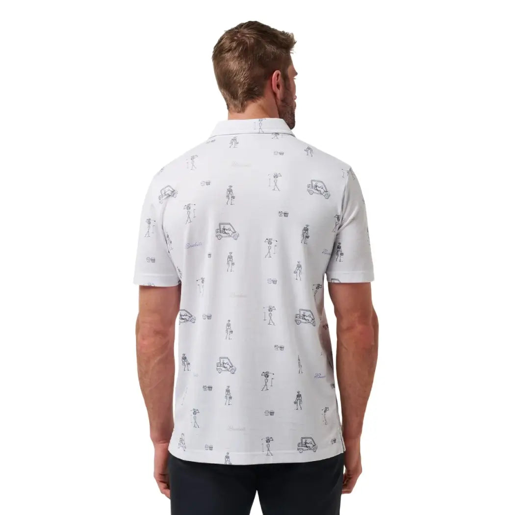 Travis Mathew Lost City Pique Herre Hvit