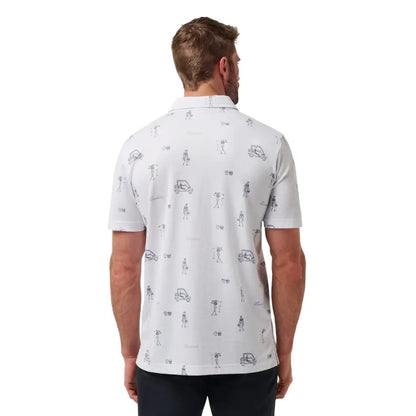 Travis Mathew Lost City Pique Herre Hvit