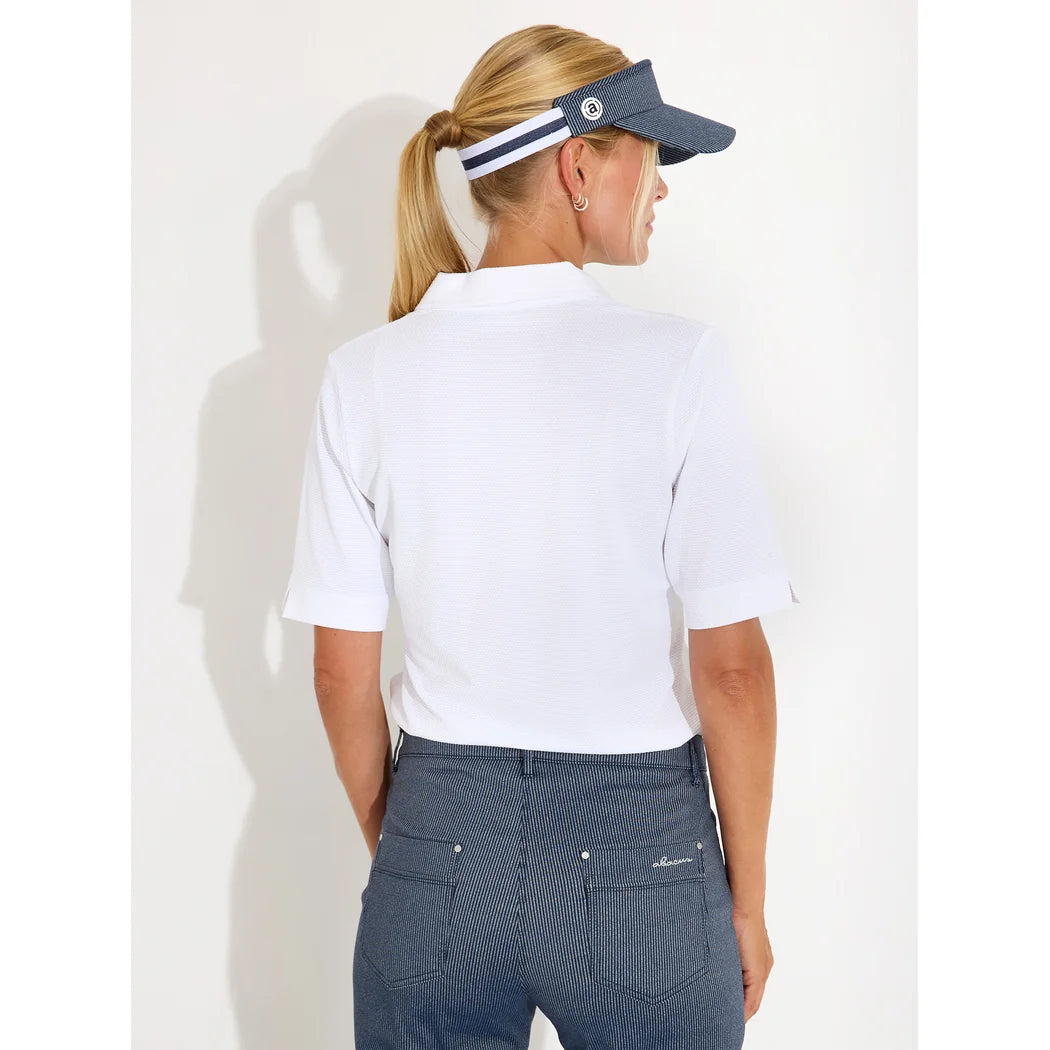 Abacus Bovey Pique Dame Hvit/Navy