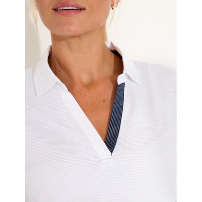 Abacus Bovey Pique Dame Hvit/Navy