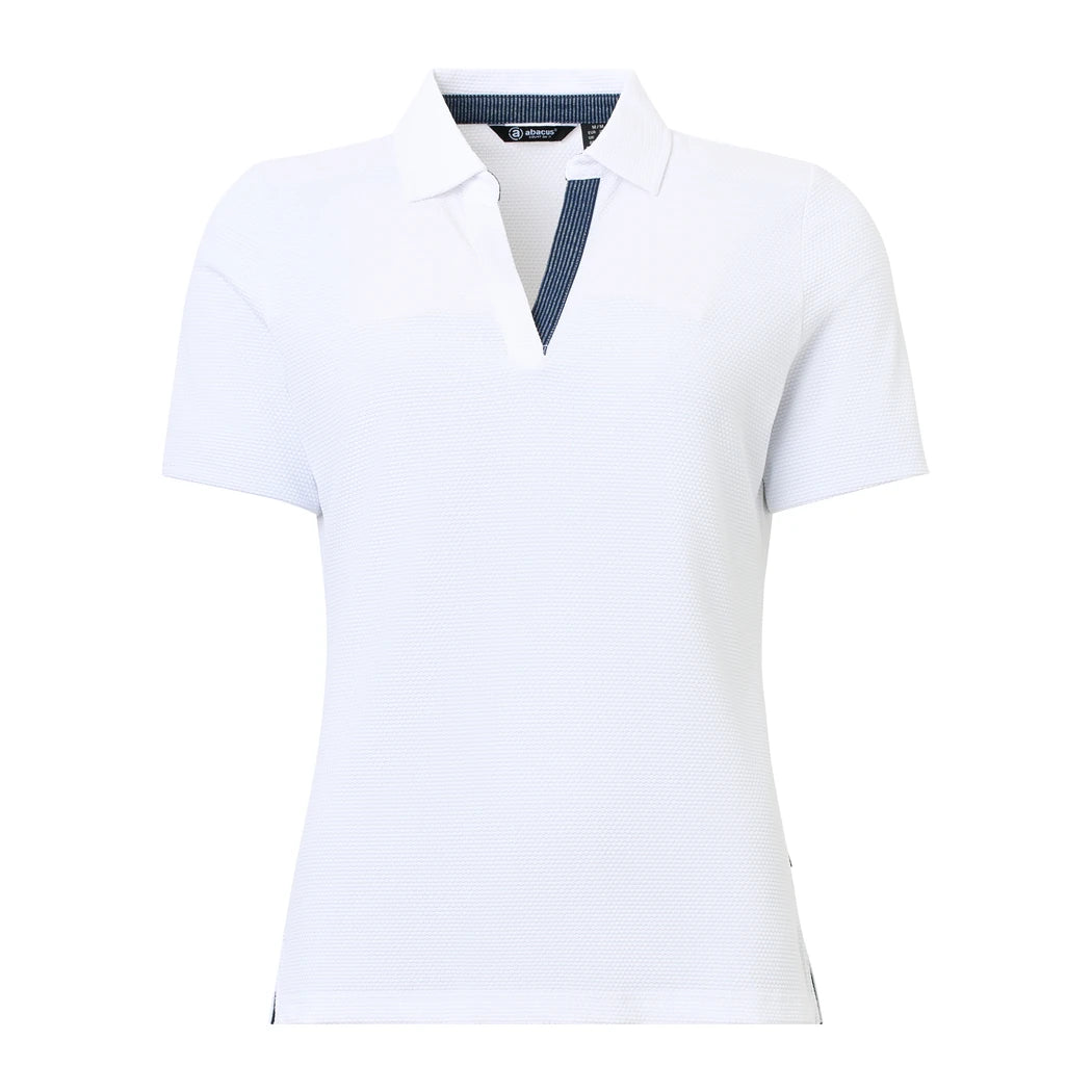 Abacus Bovey Pique Dame Hvit/Navy