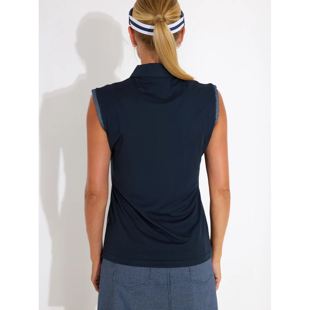 Abacus Bovey Sleeveless Pique Dame Navy