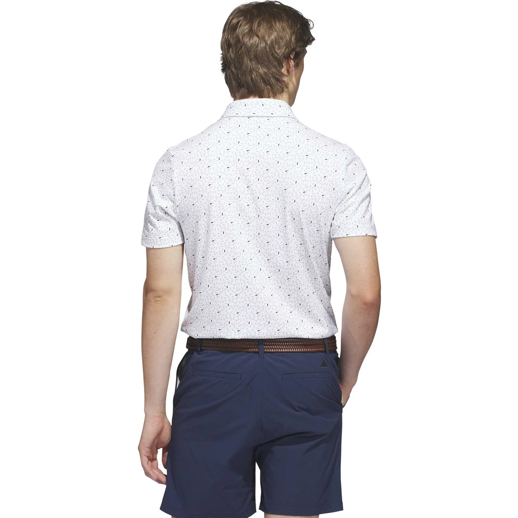 Adidas Ultimate365+ Soft Print Pique Herre Hvit