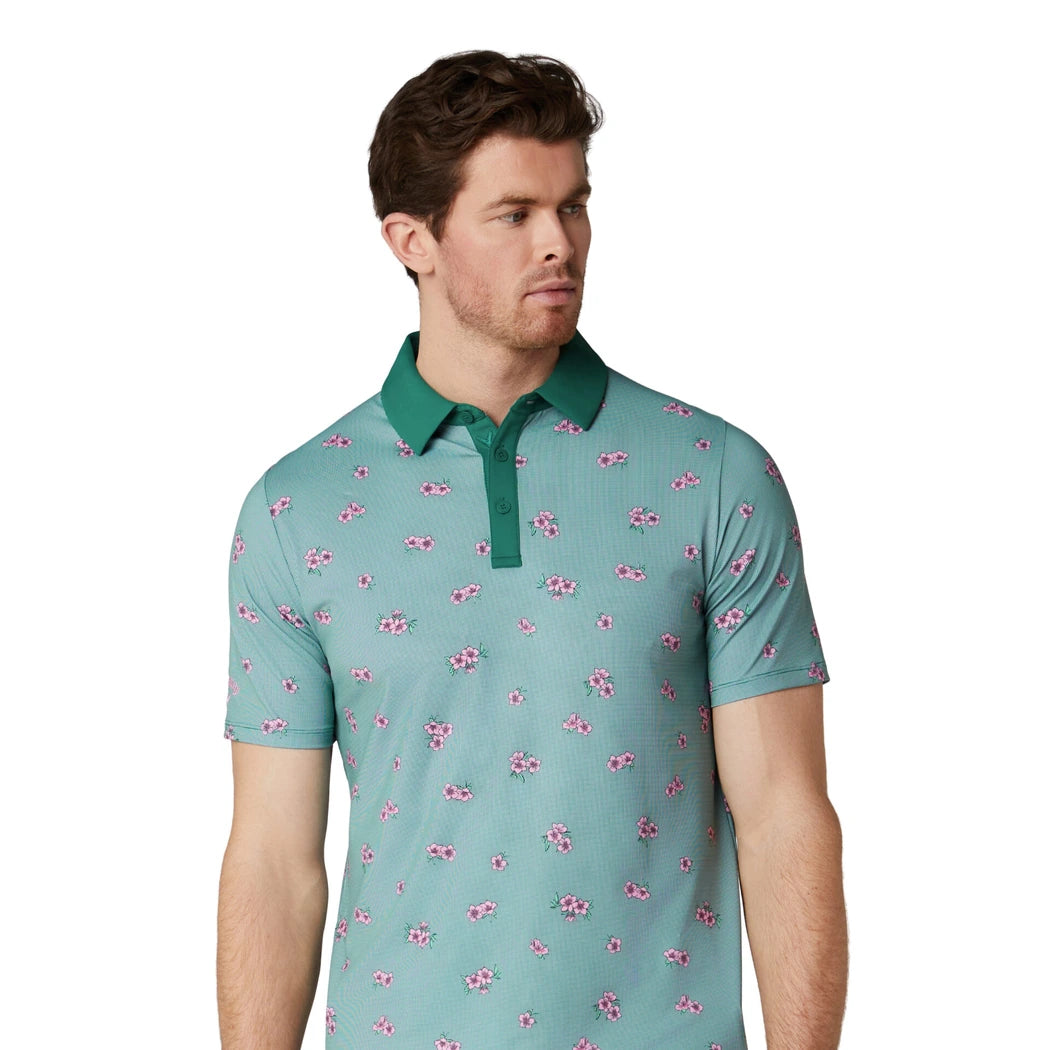Callaway Azalea Gingham Print Pique Herre Grønn