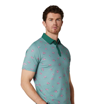Callaway Azalea Gingham Print Pique Herre Grønn