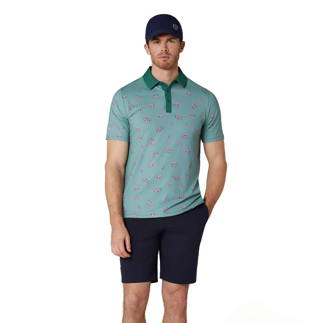 Callaway Azalea Gingham Print Pique Herre Grønn
