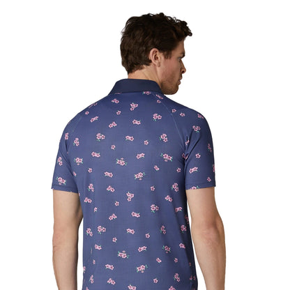 Callaway Azalea Gingham Print Pique Herre Navy
