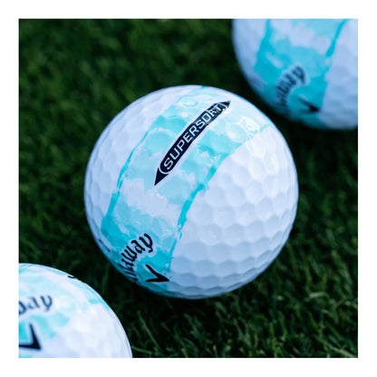 Callaway Supersoft Distressed Stripe Golfball Teal/Hvit – bilde 5